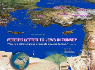 map of churches Paul addressed in Turkey, Galatia, Asia