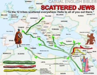 map of scattered Jews in first Christian century