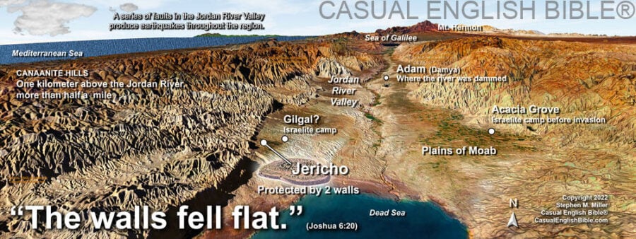 map of Jericho and Jordan River Valley