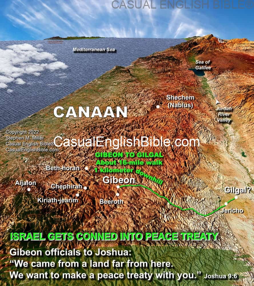 map of Gibeon, Gilgal, Jericho map of Gibeon, Gilgal, Jericho