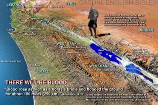 map of Israel and prophecy there will be "blood as high as a horse's bridle"