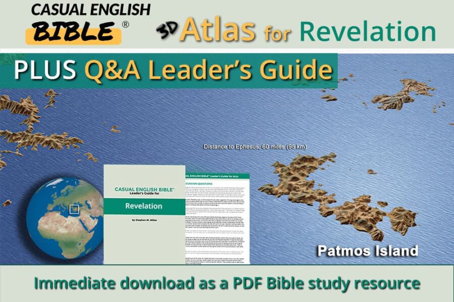 Promo for Revelation atlas and leader's guide for Casual English Bible