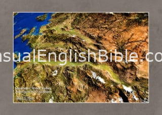 Bible maps as art-Casual English Bible map Meander River Valley between Ephesus and Colossae