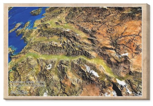 Casual English Bible map Meander River Valley between Ephesus and Colossae