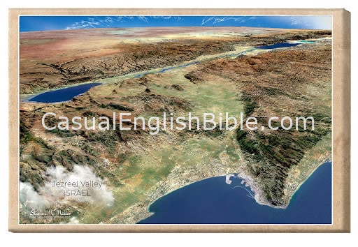 Casual English Bible (TCEB)map of Jezreel Valley