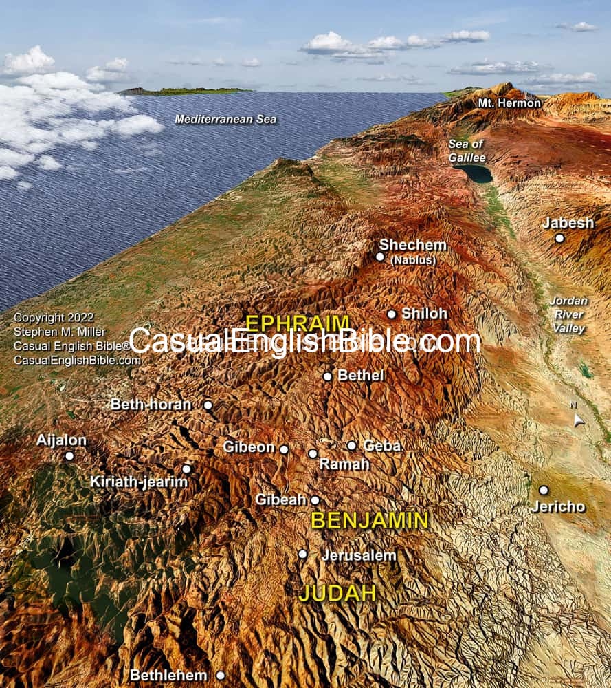map of tribes of Ephraim, Benjamin, Judah in the Promised Land map of tribes of Ephraim, Benjamin, Judah in the Promised Land
