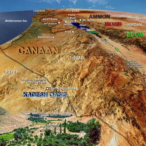 Map: Oasis layover, Kadesh in the desert