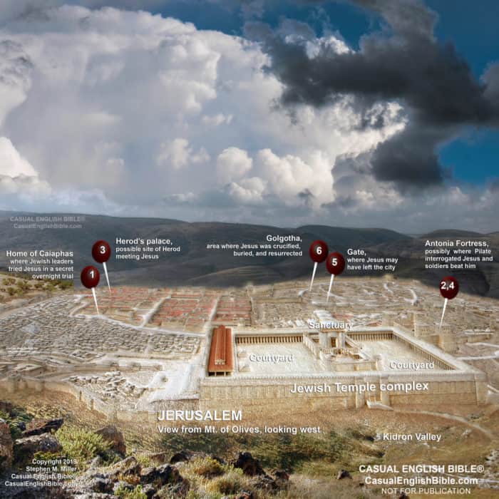 Crucifixion sites in Jerusalem of the crucifixion of Jesus, reported in the Bible