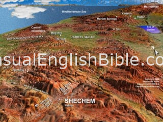 Casual English Bible map of Shechem