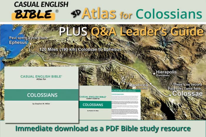 Colossians atlas and leaders guide promo Casual English Bible