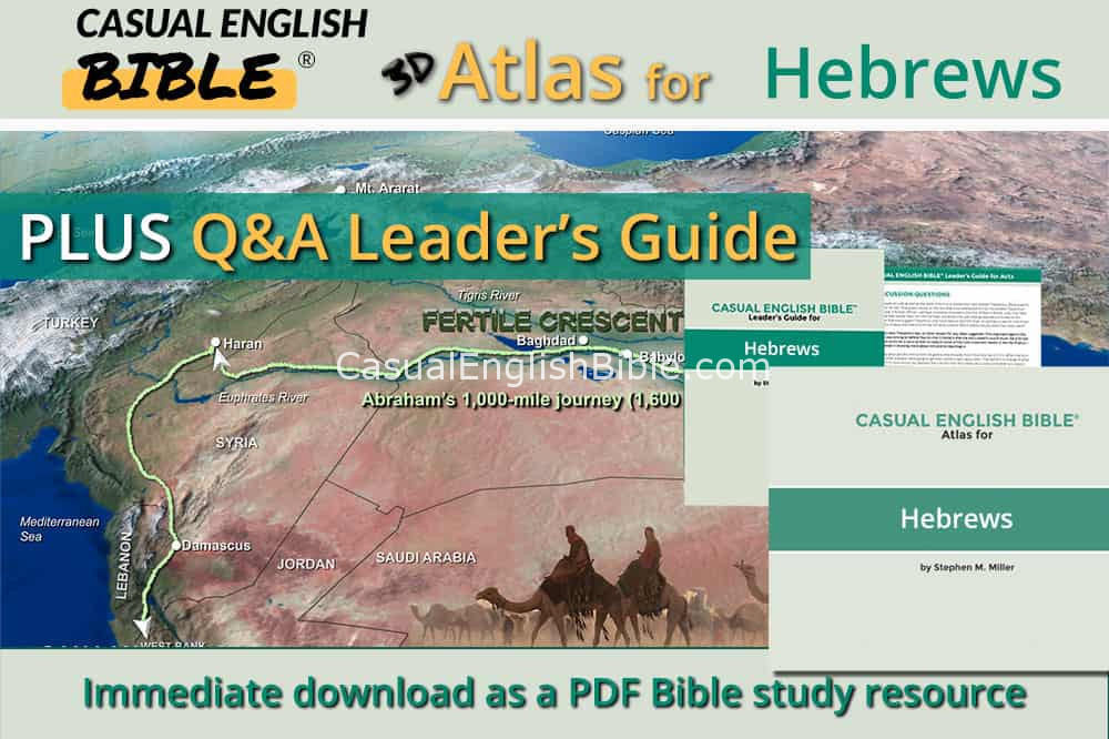 Hebrews atlas and leaders guide promo Casual English Bible