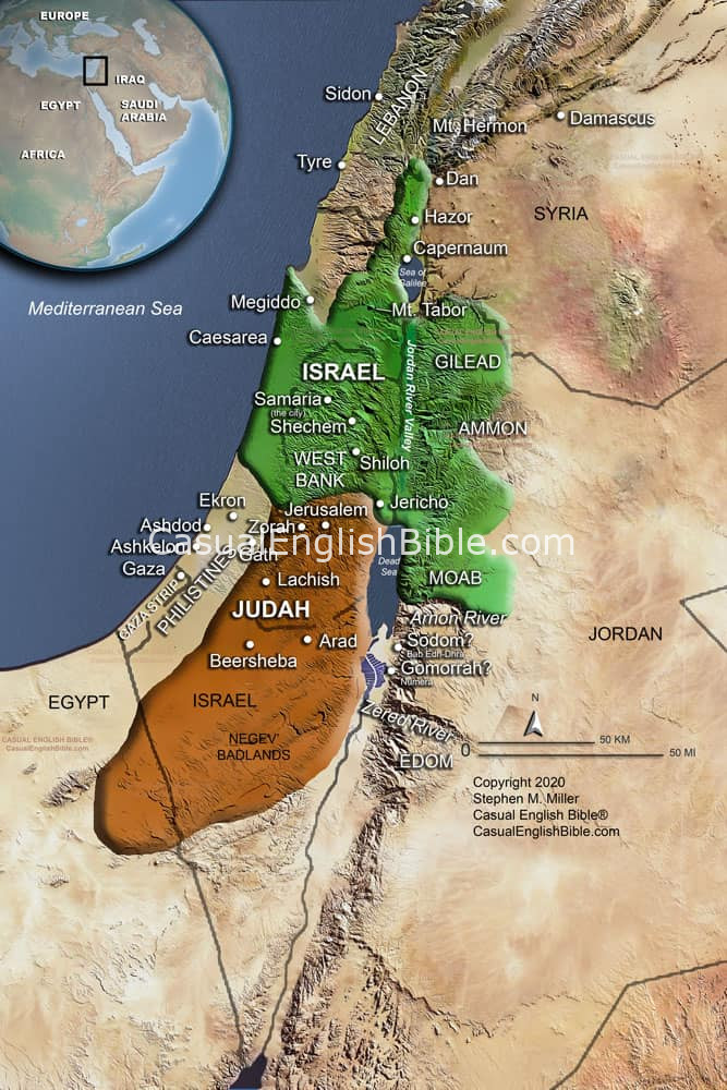 Map: Map of Judah and Israel