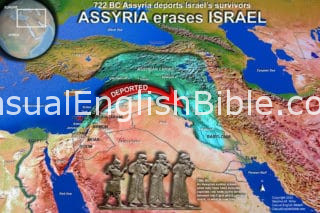 map of Assyria exiling Israelites