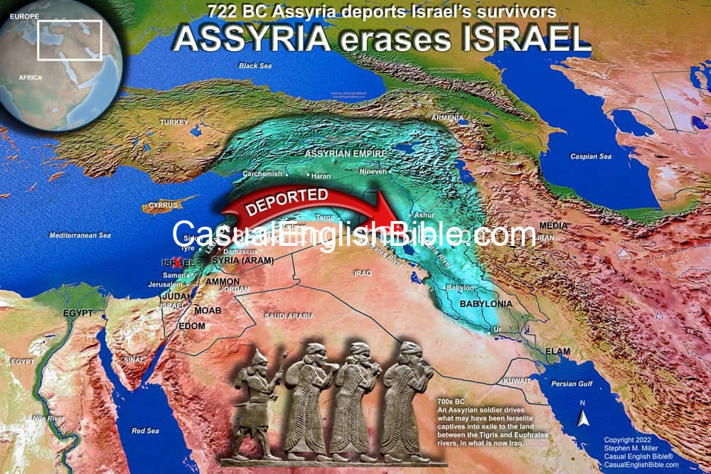 Bible map of Assyria erasing Israel from the world map Bible map of Assyria erasing Israel from the world map
