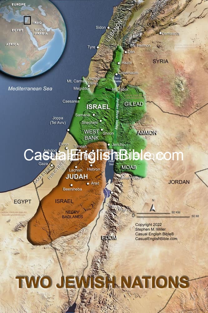 Bible map of Israel and Judah Bible map of Israel and Judah