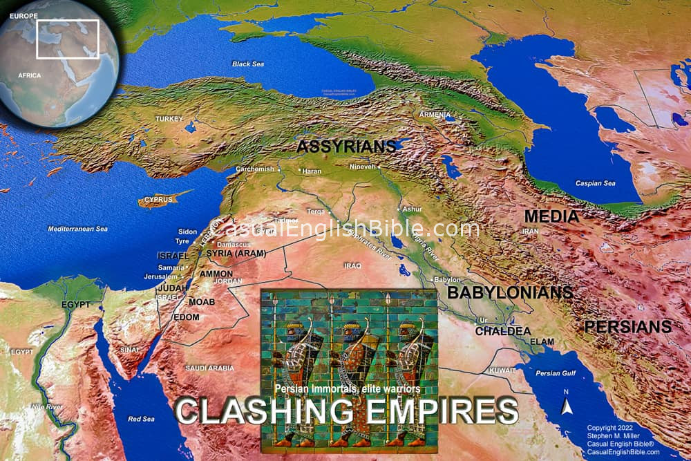 Map of Bible empires Assyria Babylon Persia