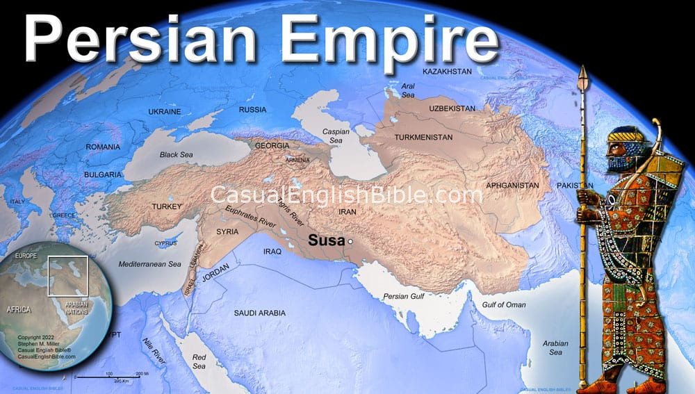 Bible map of the Persian Empire