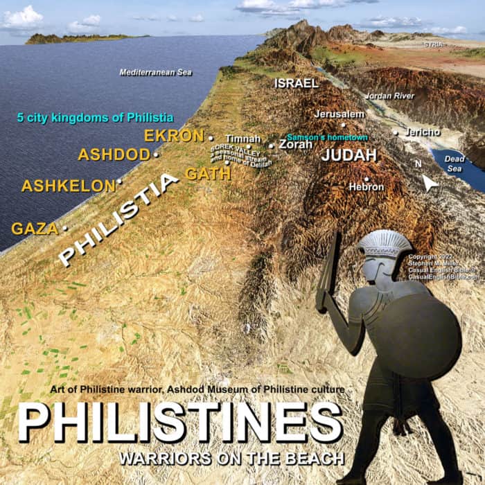 Bible map of Philistine cities Bible map of Philistine cities
