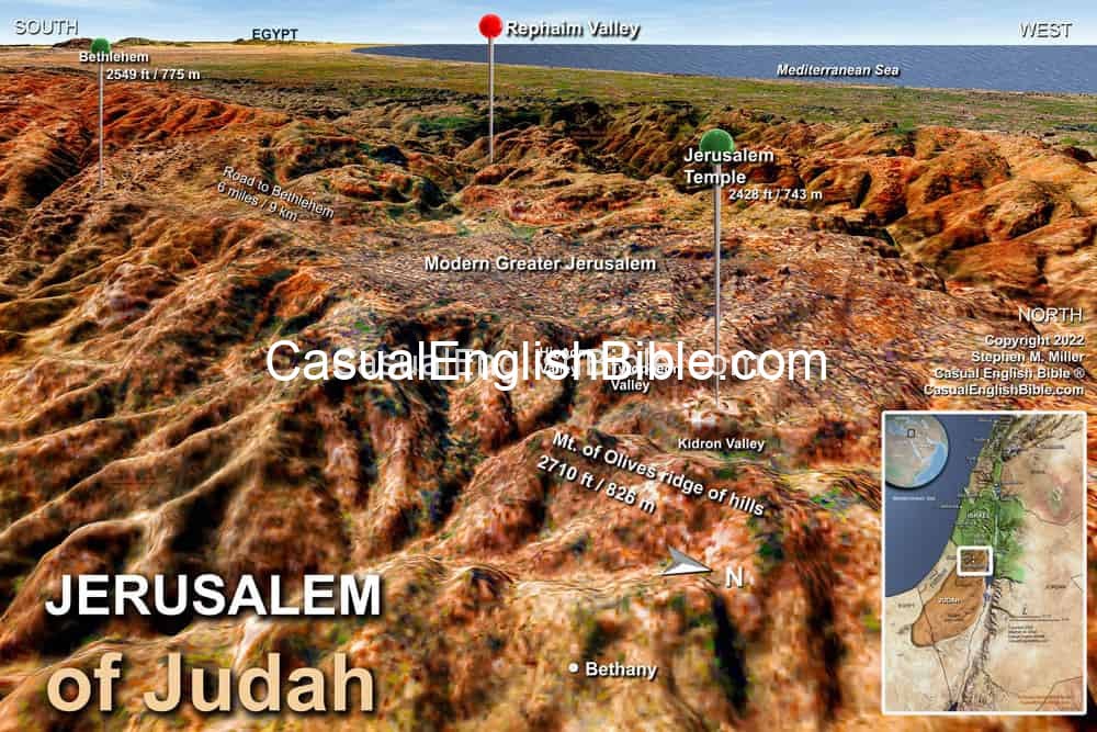 Bible map of Rephaim Valley for Isaiah 17 Bible map of Rephaim Valley for Isaiah 17