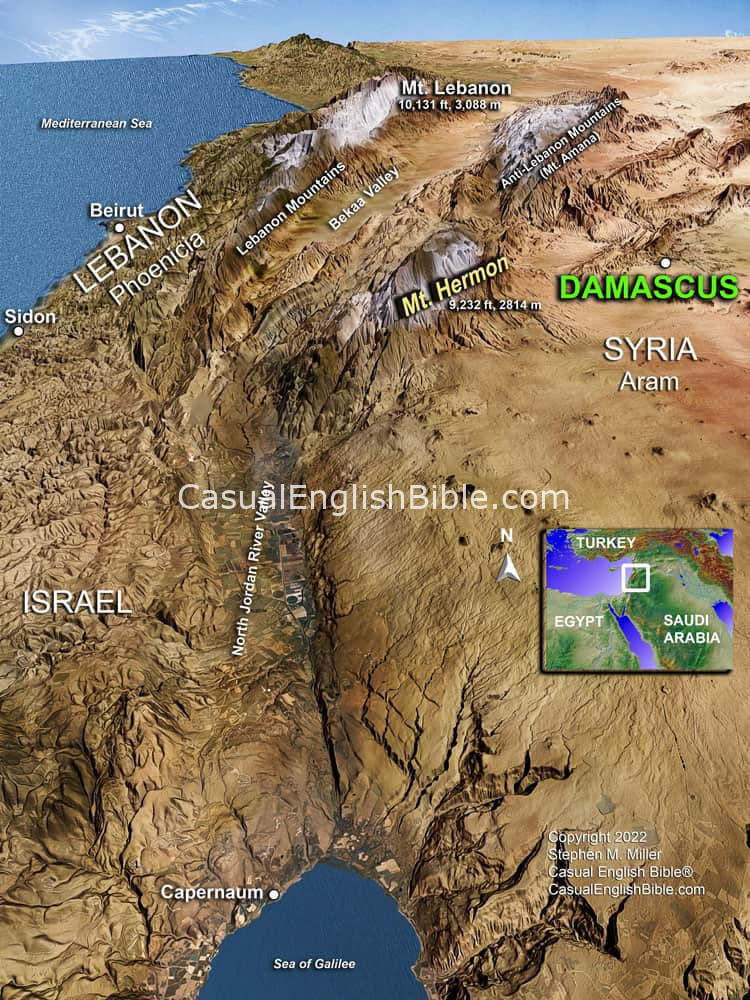 3D Bible map of Damascus