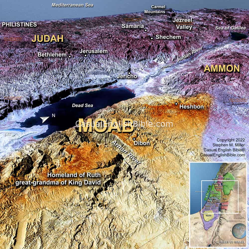 Bible map of Moab