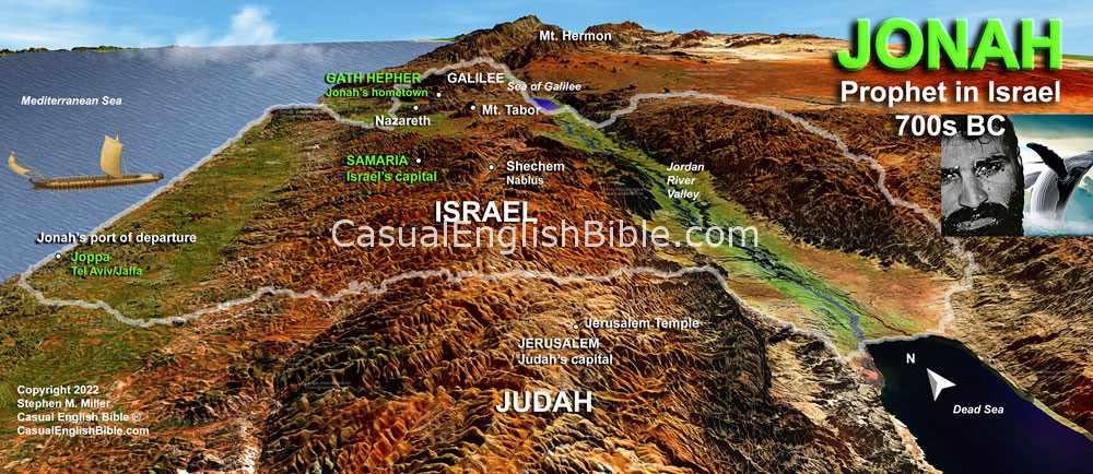 3D Bible map for Jonah