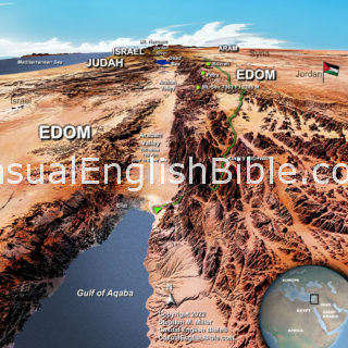 3D Bible map of Edom and the Arabah Valley