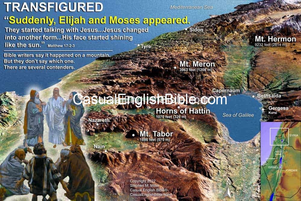 map of Elijah at Jesus' Transfiguration map of Elijah at Jesus' Transfiguration