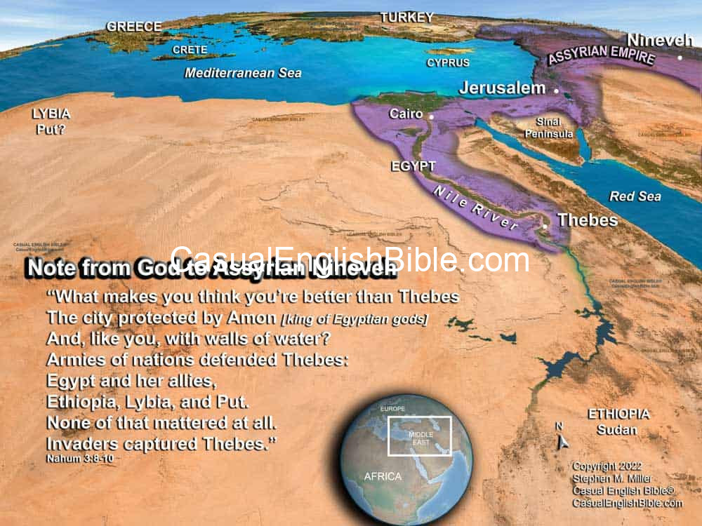 Map of Thebes in Egypt for Nahum 3 Casual English Bible Map of Thebes in Egypt for Nahum 3 Casual English Bible