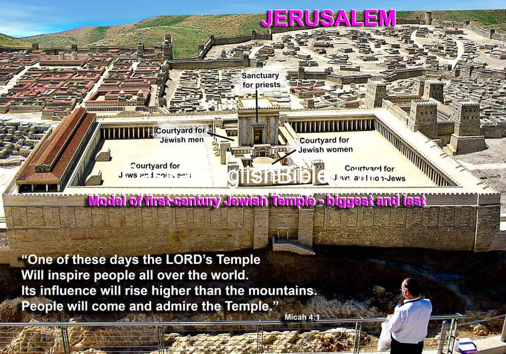 Model Jerusalem Temple for Micah Casual English Bible