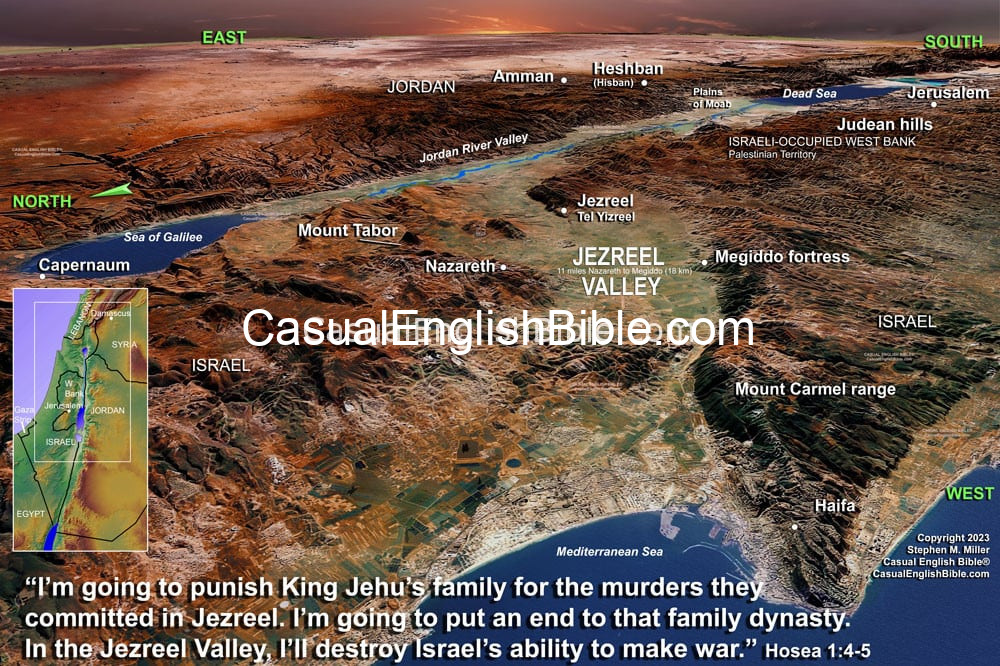 Map of Jezreel and the Jezreel Valley Map of Jezreel and the Jezreel Valley