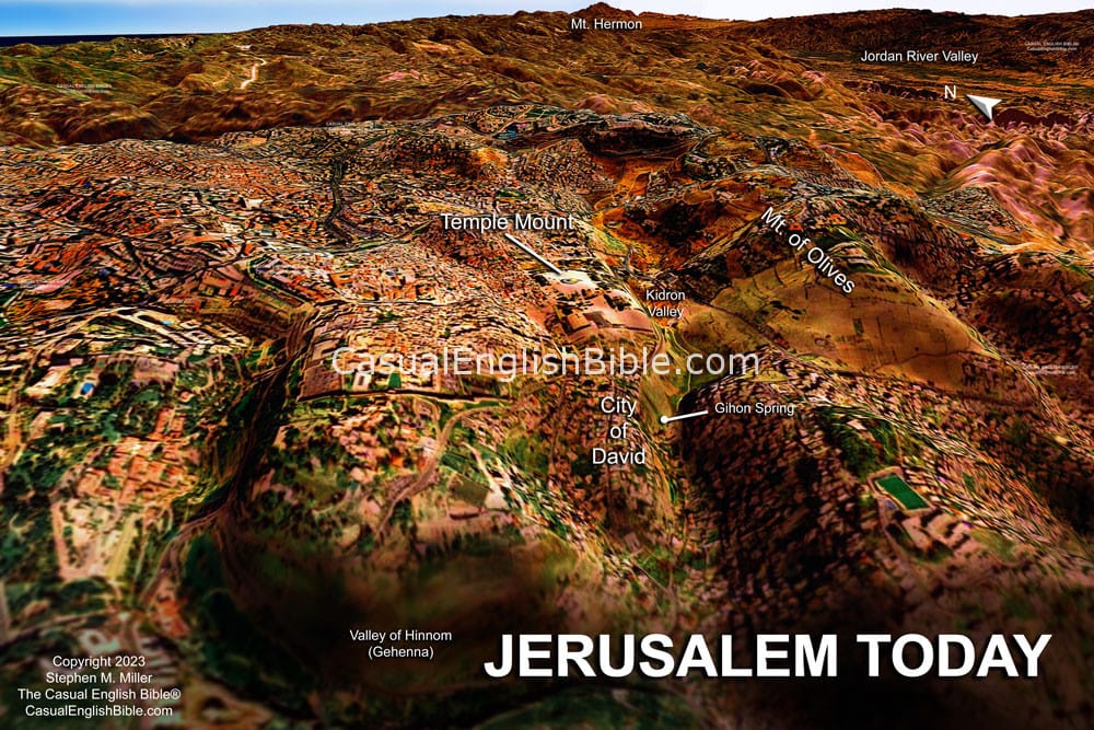 Map of Jerusalem 3D style