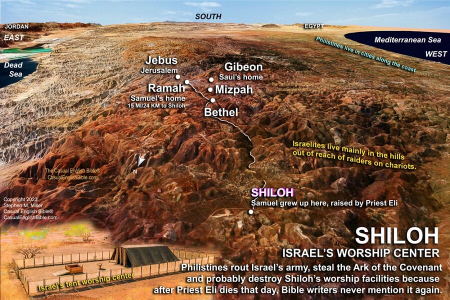 Bible map of Shiloh