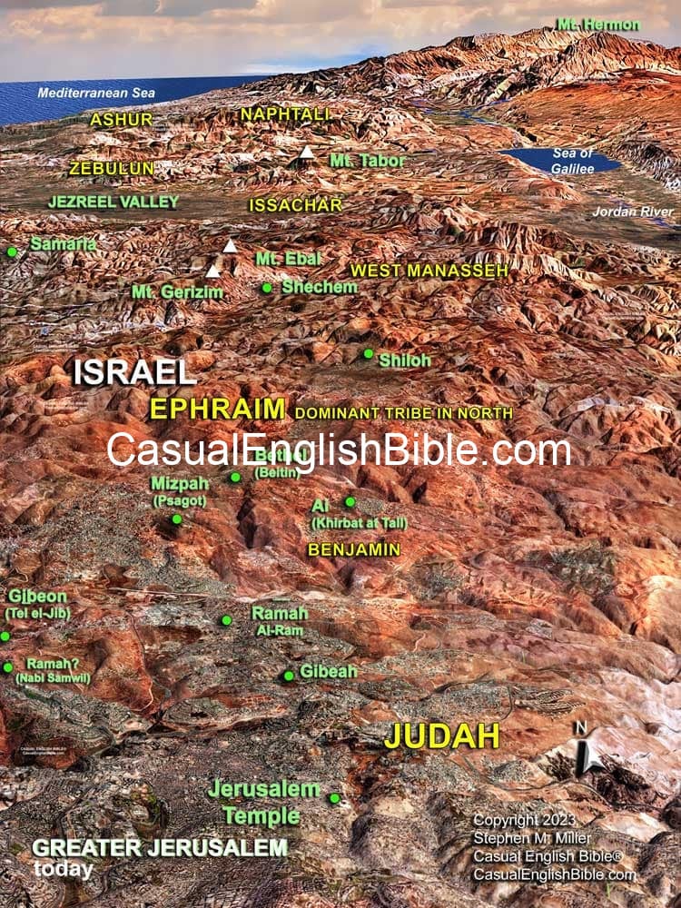 Bible map of Ephraim and tribes of the northern Jewish Kingdom of Israel for Casual English Bible Bible map of Ephraim and tribes of the northern Jewish Kingdom of Israel for Casual English Bible