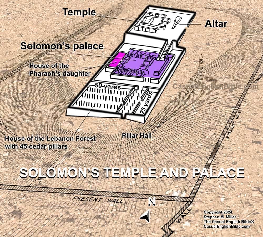 Sketch of Solomon's Temple and Palace for The Casual English Bible