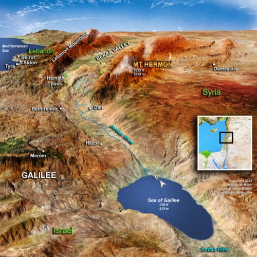 Map: Bible Map Damascus, Hamath, Tyre, Sidon