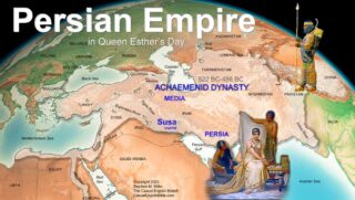 map of Persian Empire in the time of King Xerxes and Queen Esther