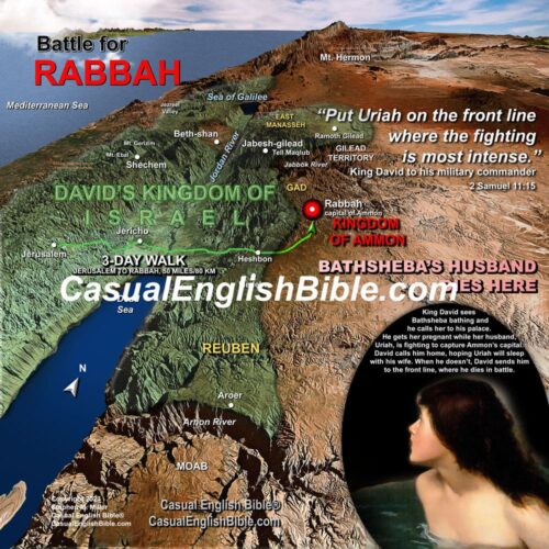 2 Samuel Detailed Map 2 Samuel Bible Maps - Casual English Bible