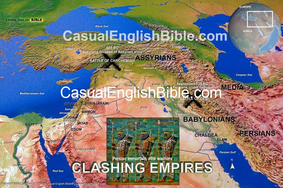 Map of Bible empires Assyria Babylon Persia