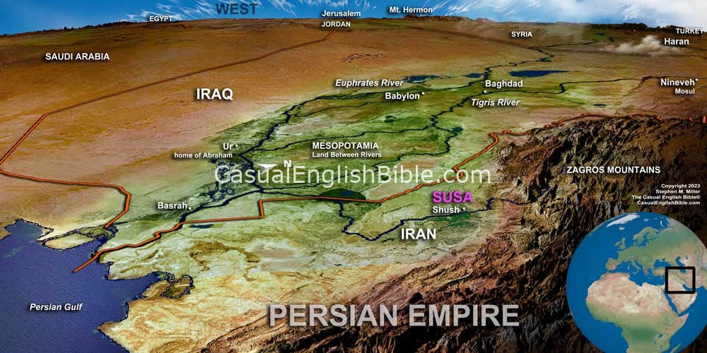 Map Persian Empire's Susa