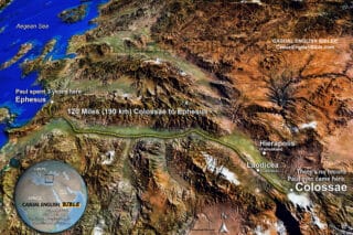 map of Rome and Colossae