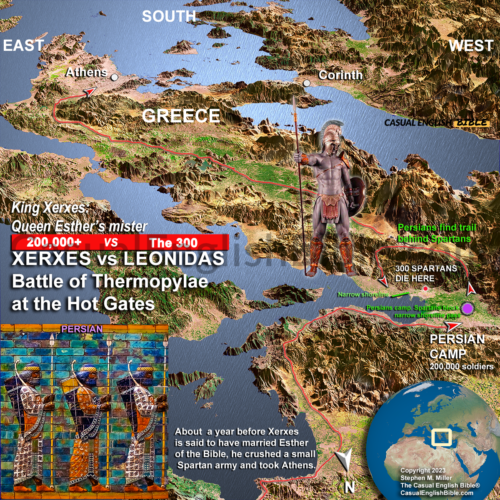 Map Battle of Thermopylae. For The Casual English Bible