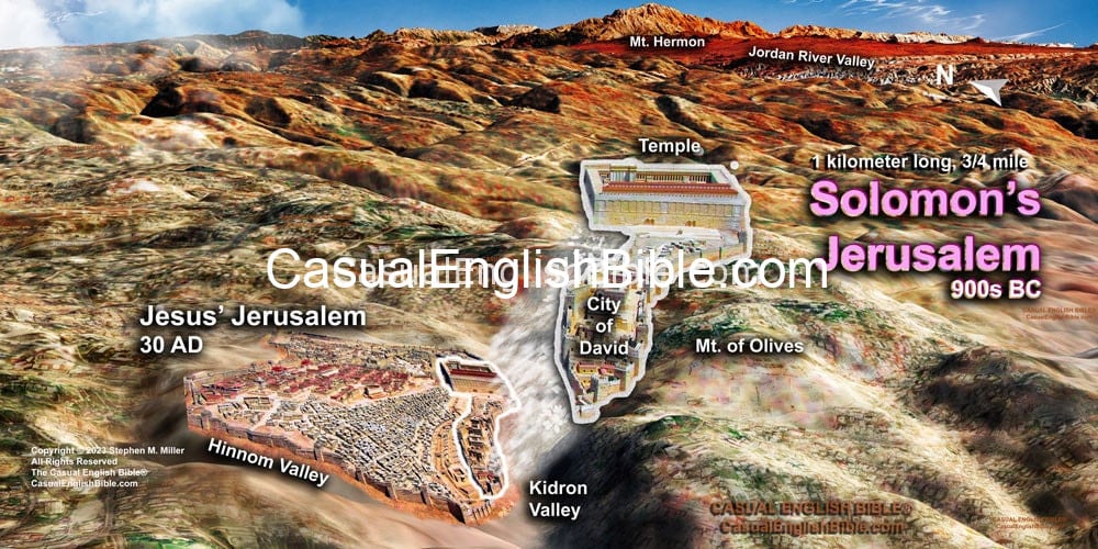 Map of King Solomon's Jerusalem Map of King Solomon's Jerusalem