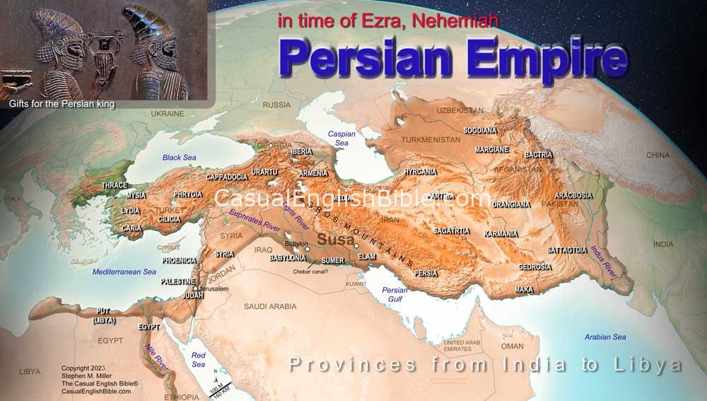Map: Map Persian Empire in time of Ezra, Nehemiah