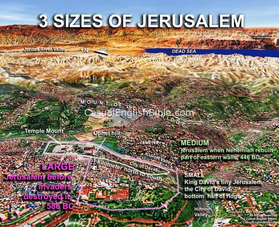 map of Jerusalem's changing boundaries in bible times