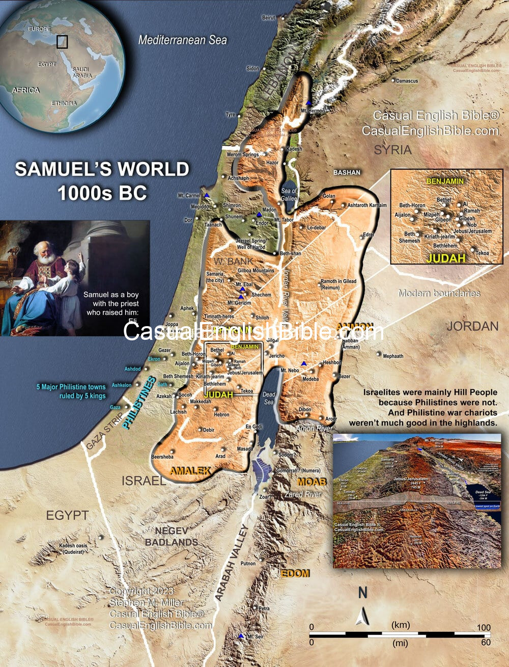 map of the prophet Samuel's world in the 1000s BC map of the prophet Samuel's world in the 1000s BC