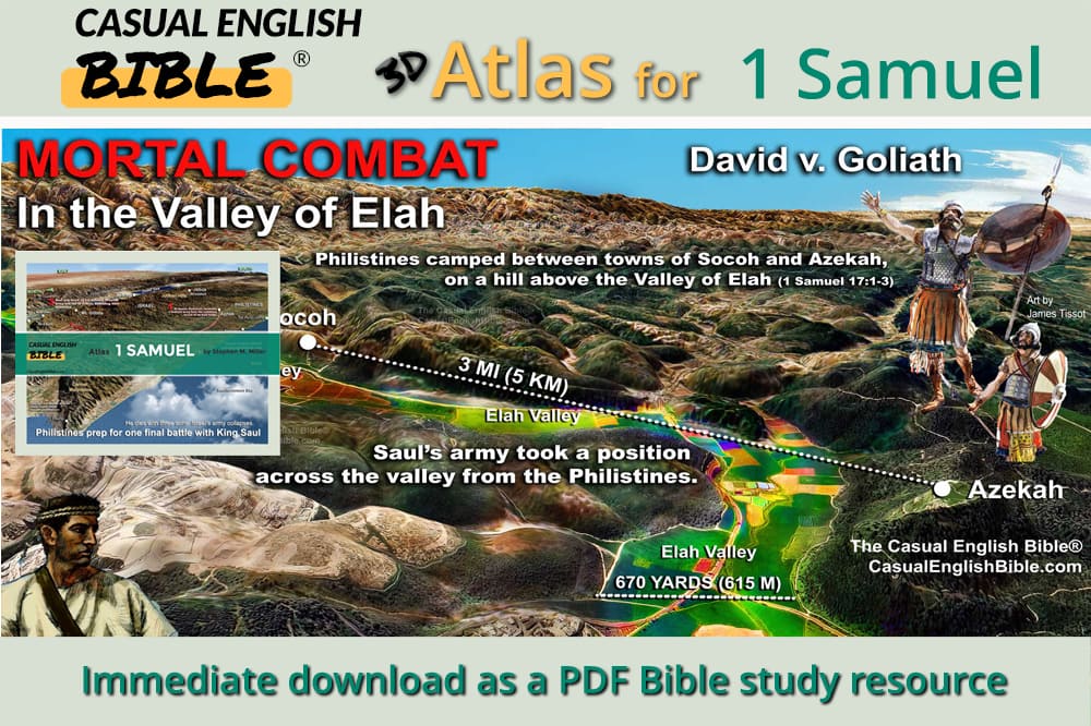 Promo for 1 Samuel 3D Bible maps from the Casual English Bible at CasualEnglishBible.com.