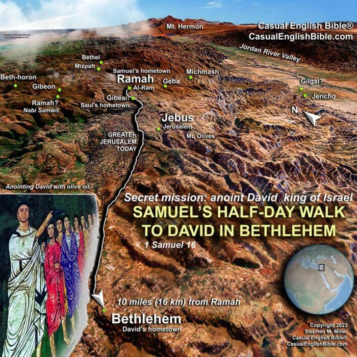 Bible map Ramah to Bethlehem for The Casual English Bible Bible map Ramah to Bethlehem for The Casual English Bible