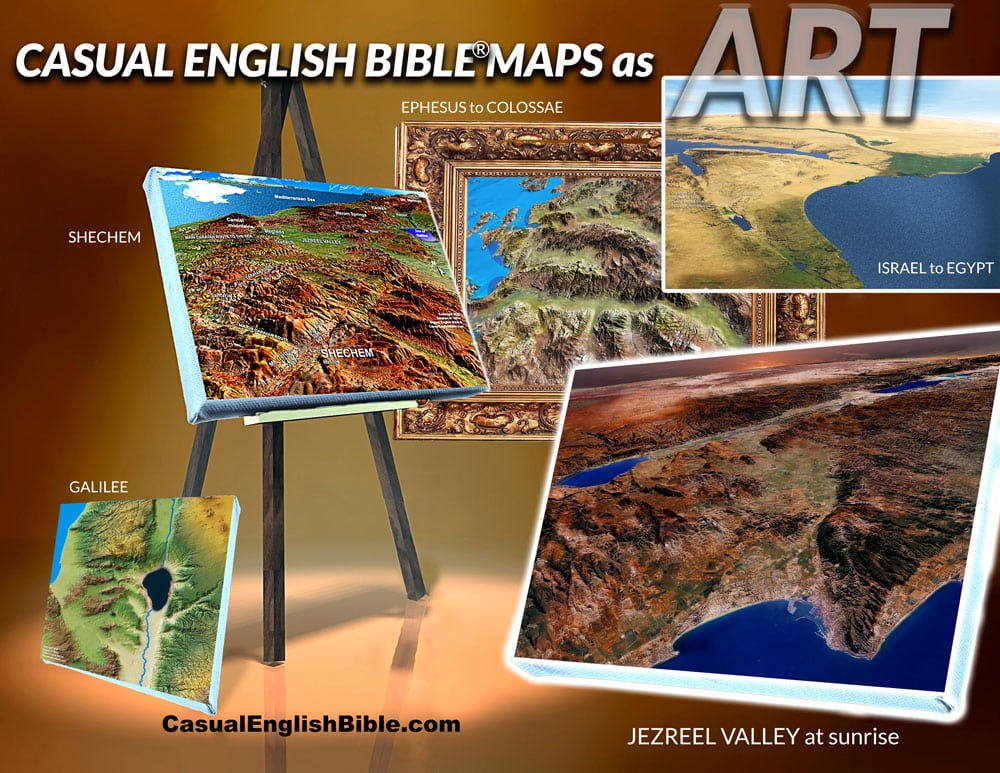 Promo for Bible Maps as Art for Casual English Bible