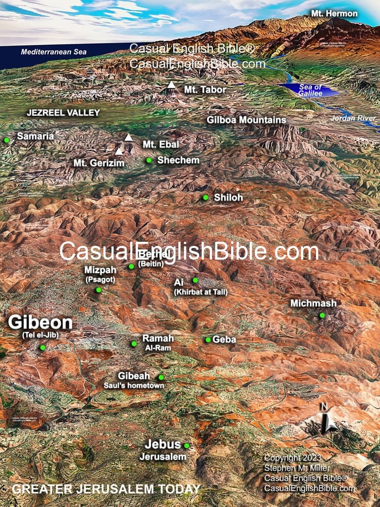 3D bible map of Gibeon for The Casual English Bible 3D bible map of Gibeon for The Casual English Bible